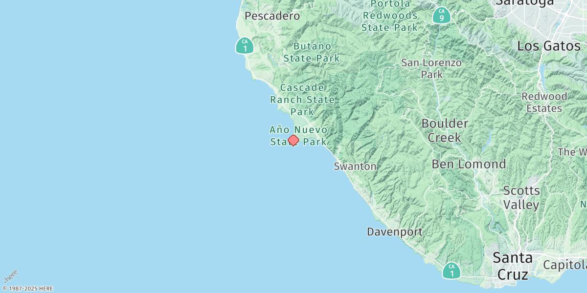 Map of Ano Nuevo Island