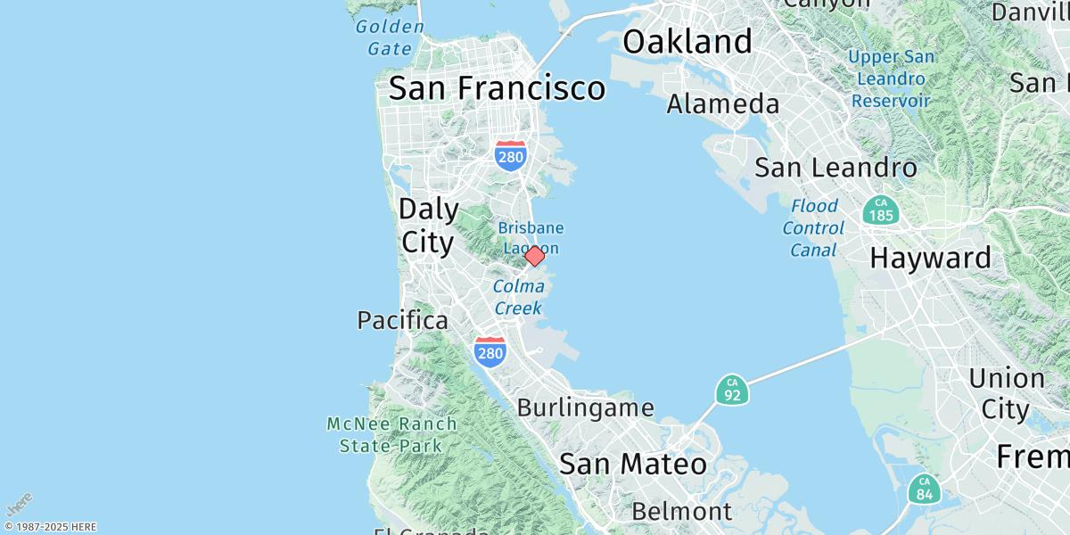 Map of South San Francisco
