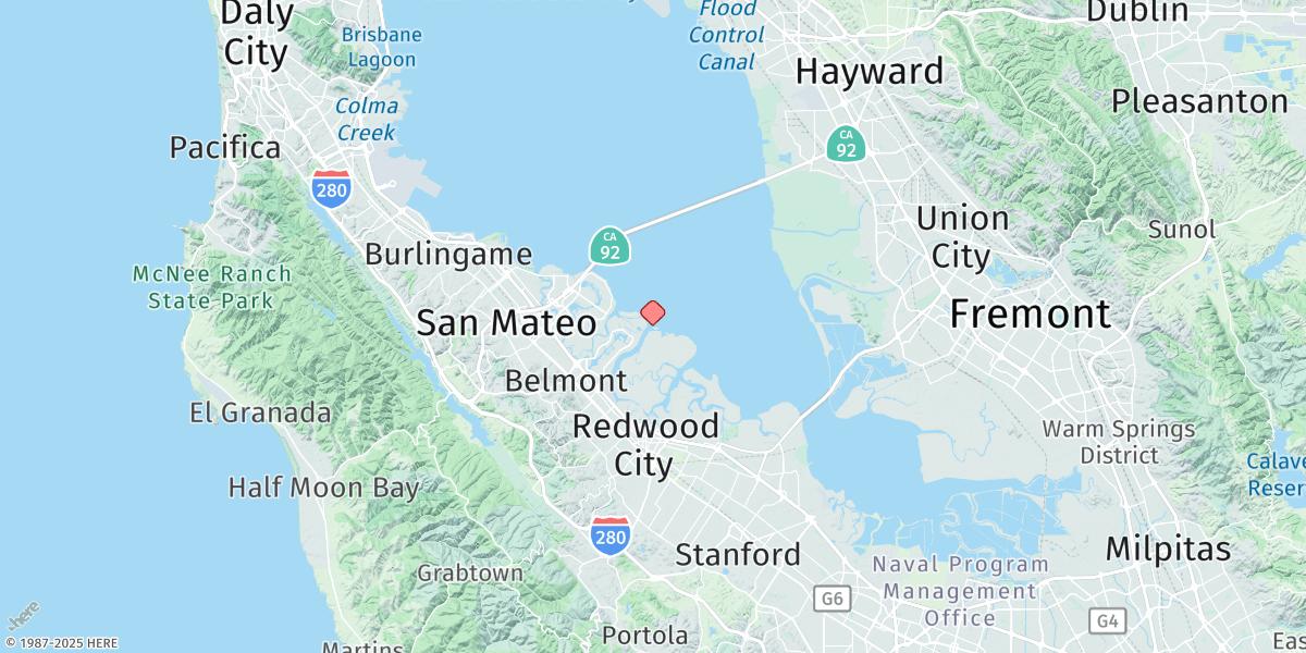Map of Bay Slough, East End