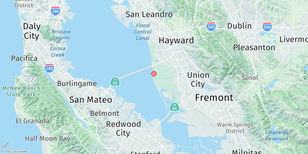 Map of Alameda Creek