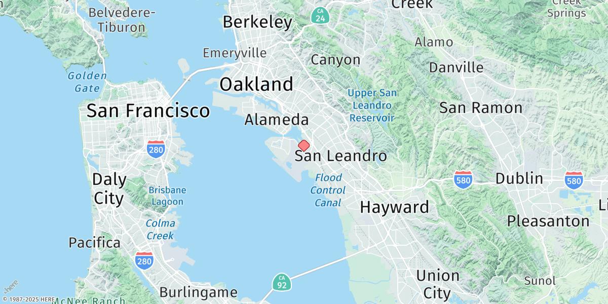 Map of Oakland Airport