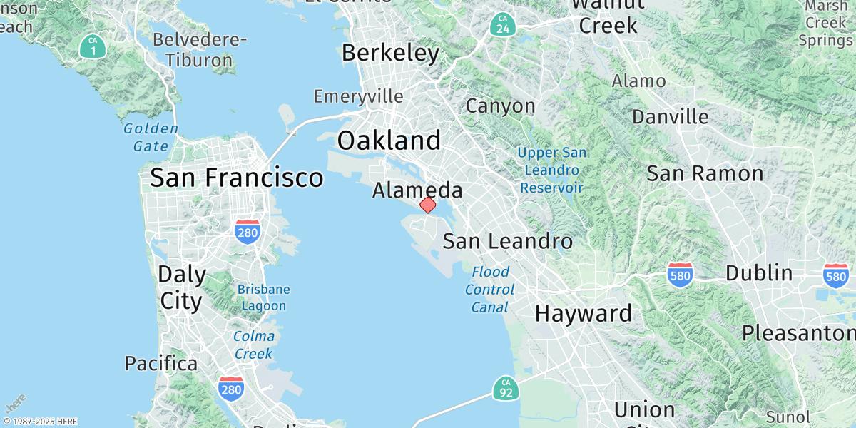 Map of San Leandro Channel, San Leandro Bay