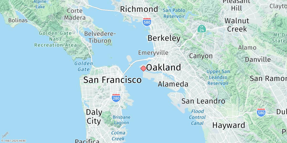 Map of Oakland Pier