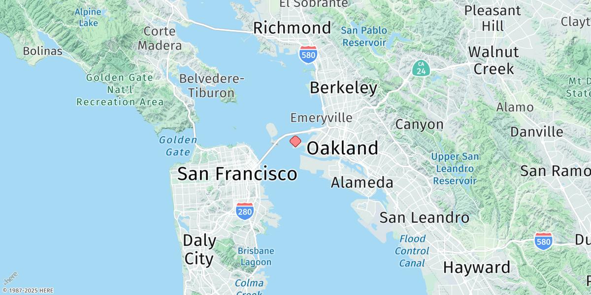 Map of Oakland Middle Harbor