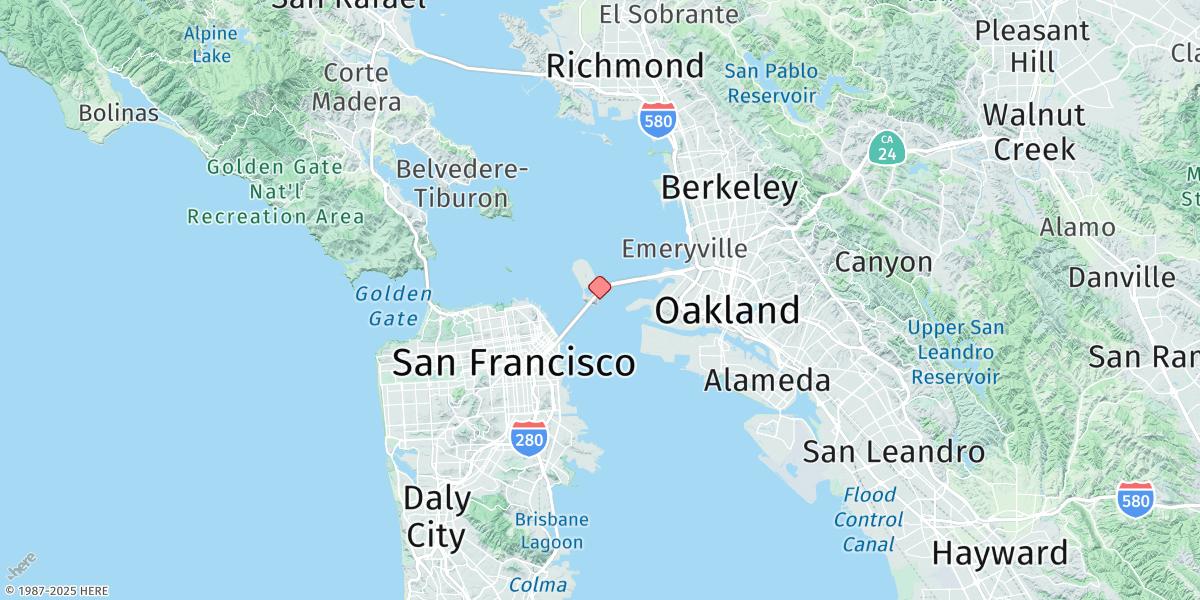 Map of Yerba Buena Island