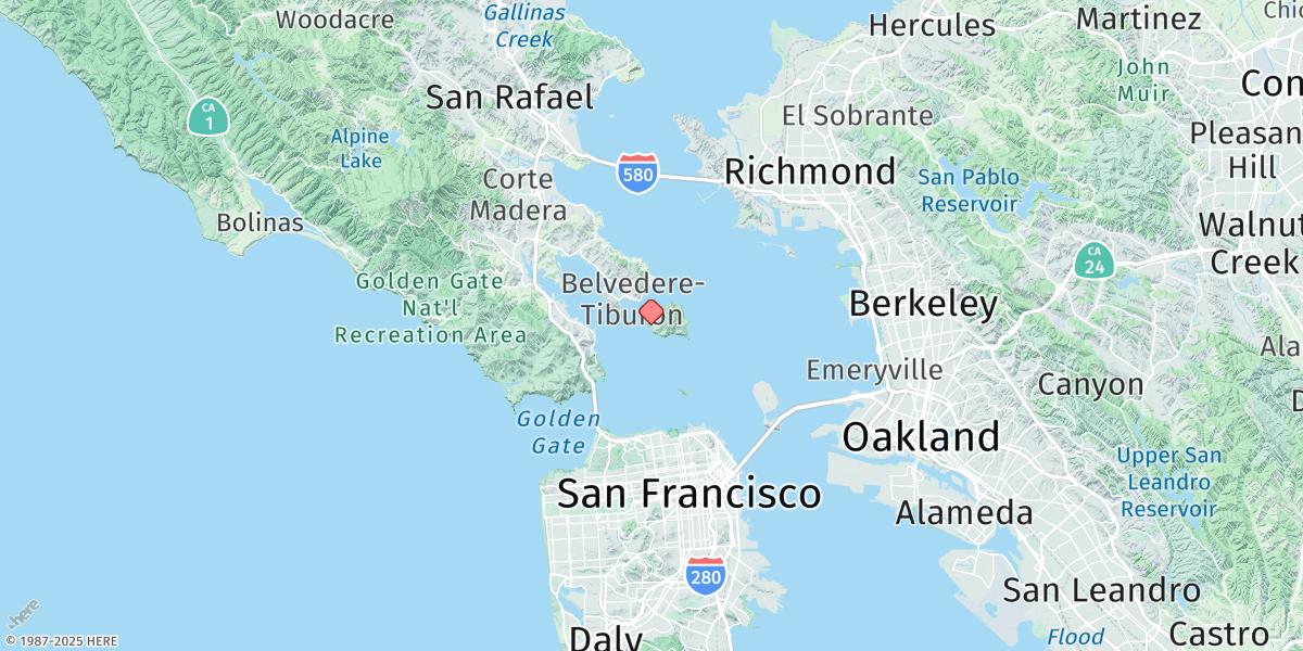 Map of Angel Island (West Side)