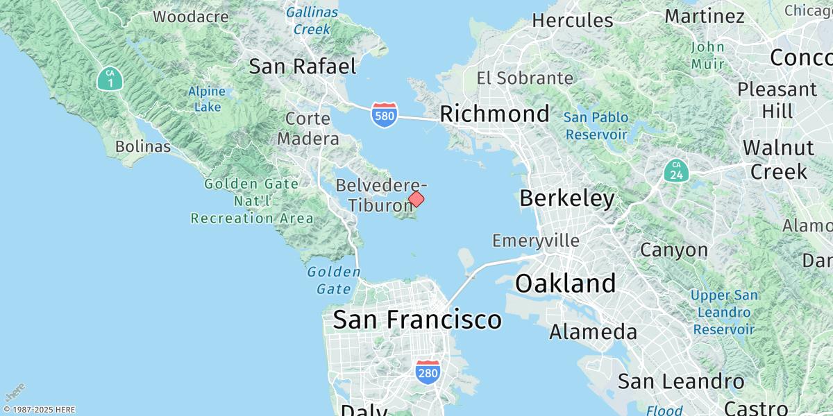 Map of Angel Island, East Garrison