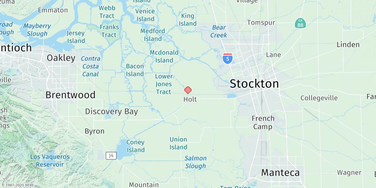Map of Holt, Whiskey Slough