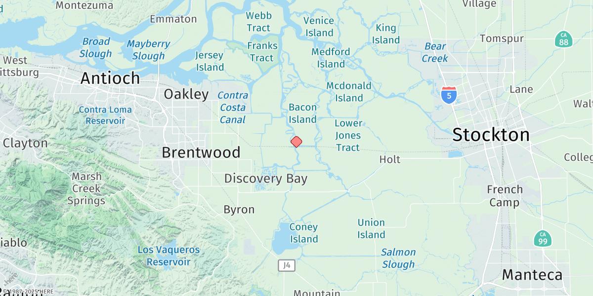 Map of Orwood, Old River