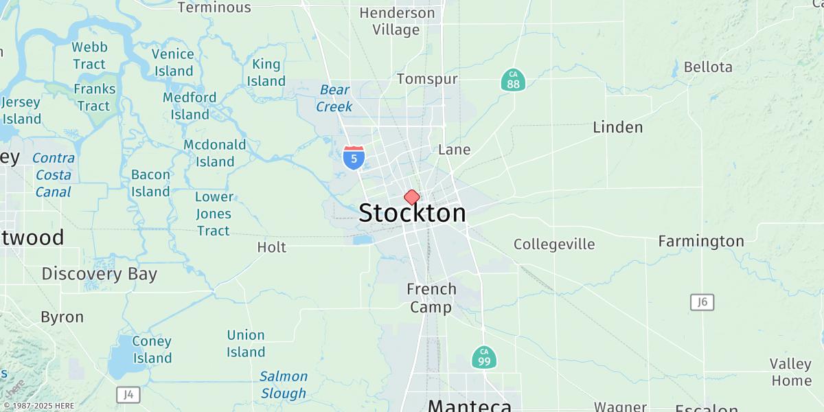 Map of Stockton