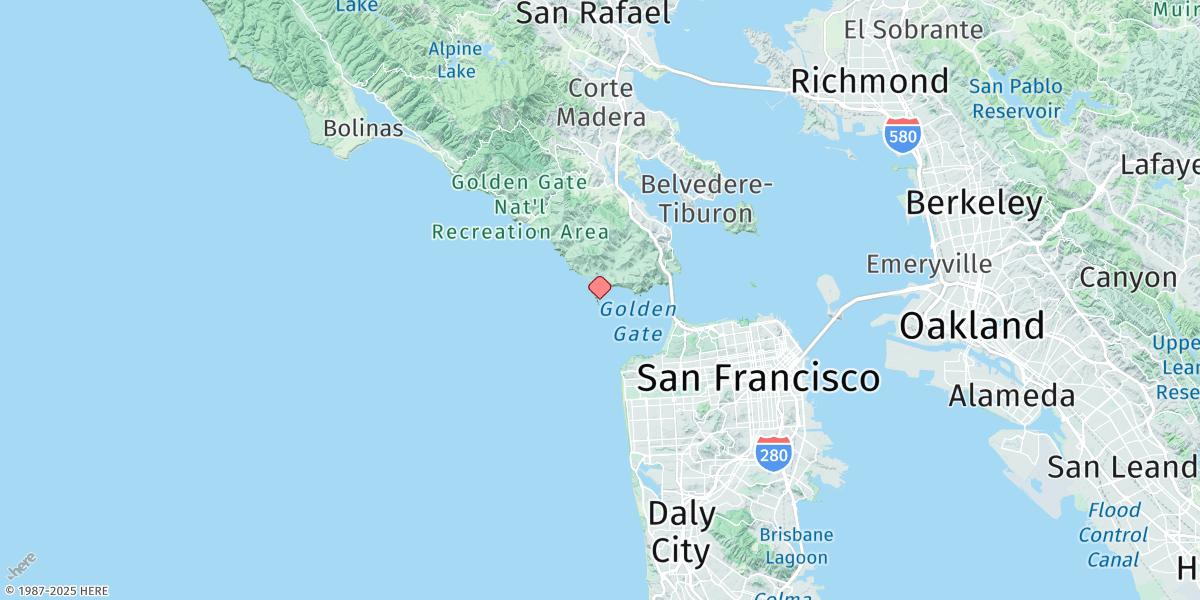Map of Point Bonita, Bonita Cove