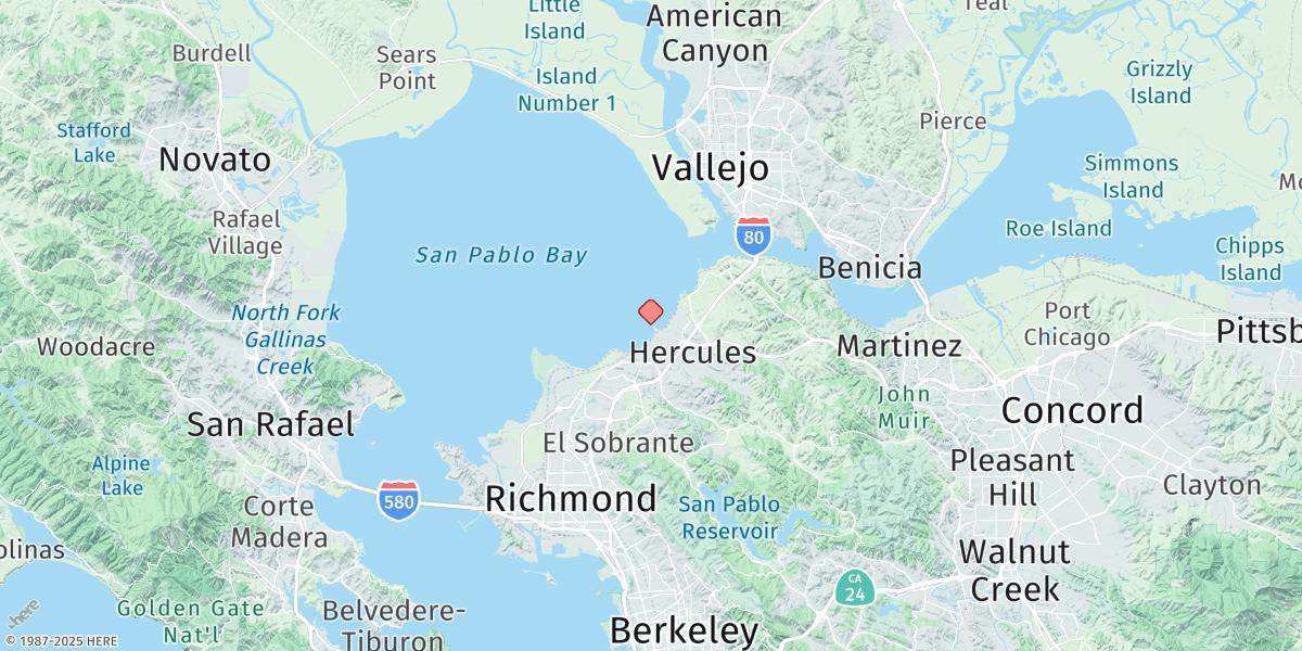 Map of Hercules, Refugio Landing
