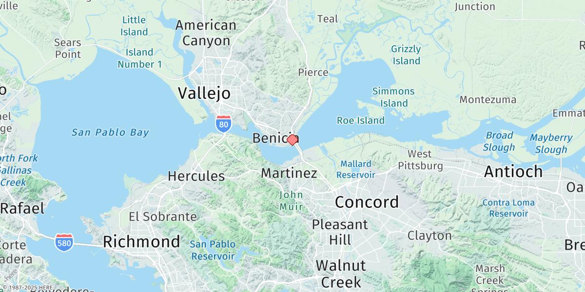 Map of Benicia
