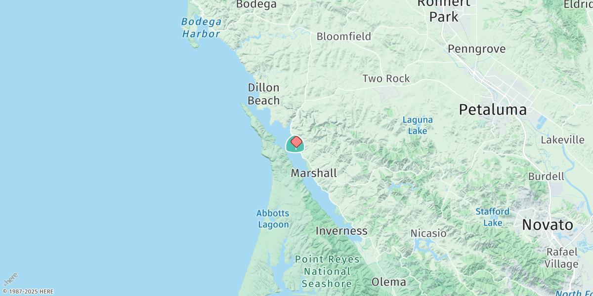 Map of Blakes Landing, Tomales Bay