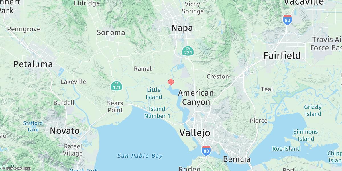 Map of Edgerley Island, Napa River