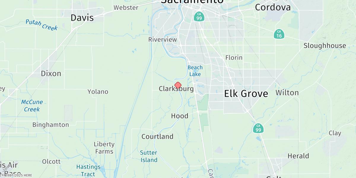 Map of Clarksburg