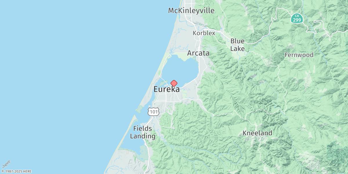 Map of Eureka Slough Bridge