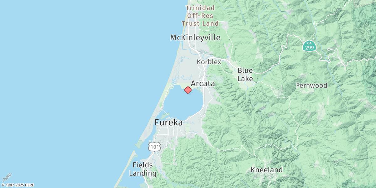 Map of Arcata Wharf