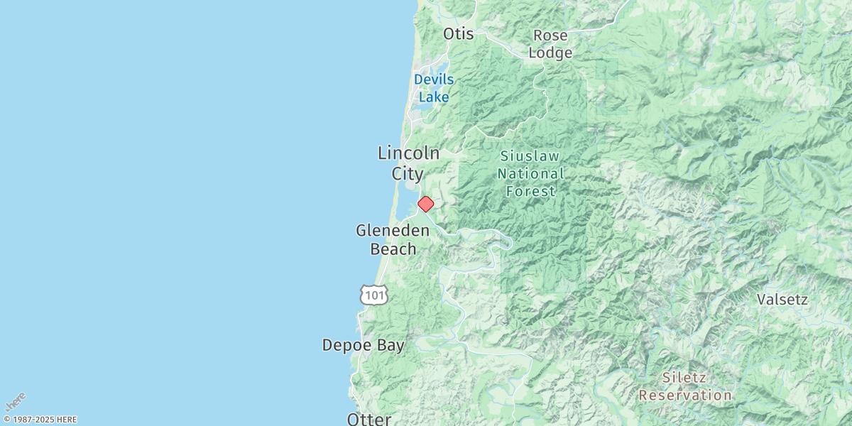 Map of Kernville, Siletz River