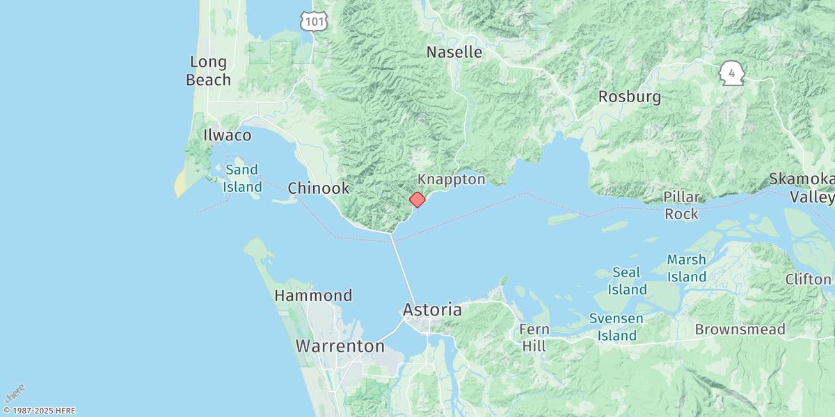 Map of Hungry Harbor, Wash.