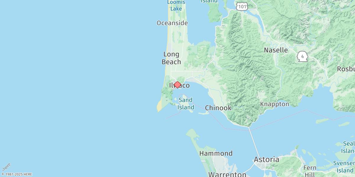 Map of Ilwaco, Baker Bay, Wash.