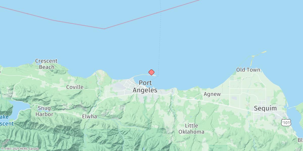 Map of Ediz Hook, Port Angeles