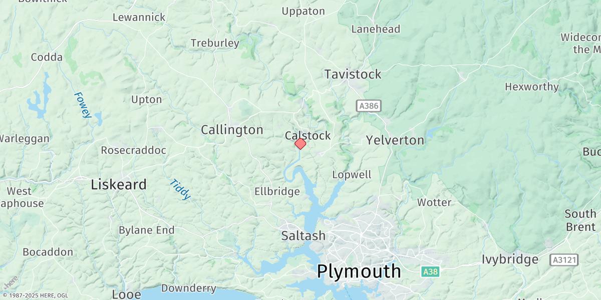 Map of Cotehele Quay