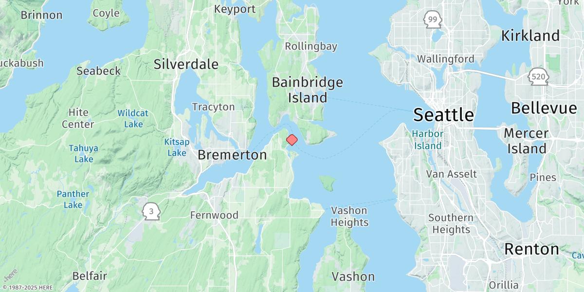 Map of Clam Bay, Rich Passage