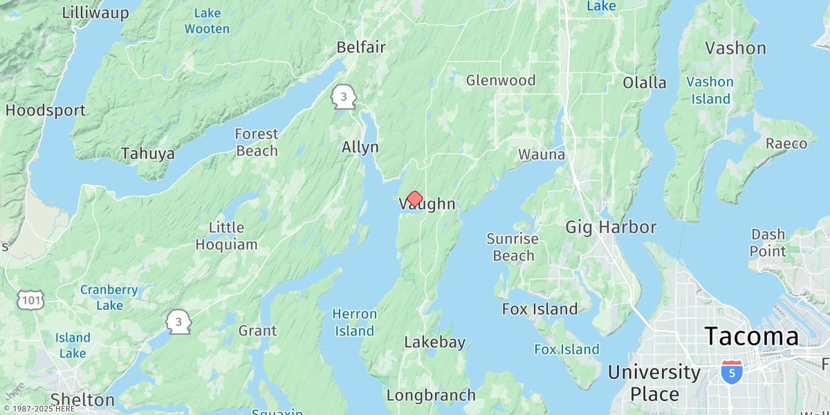 Map of Vaughn, Case Inlet