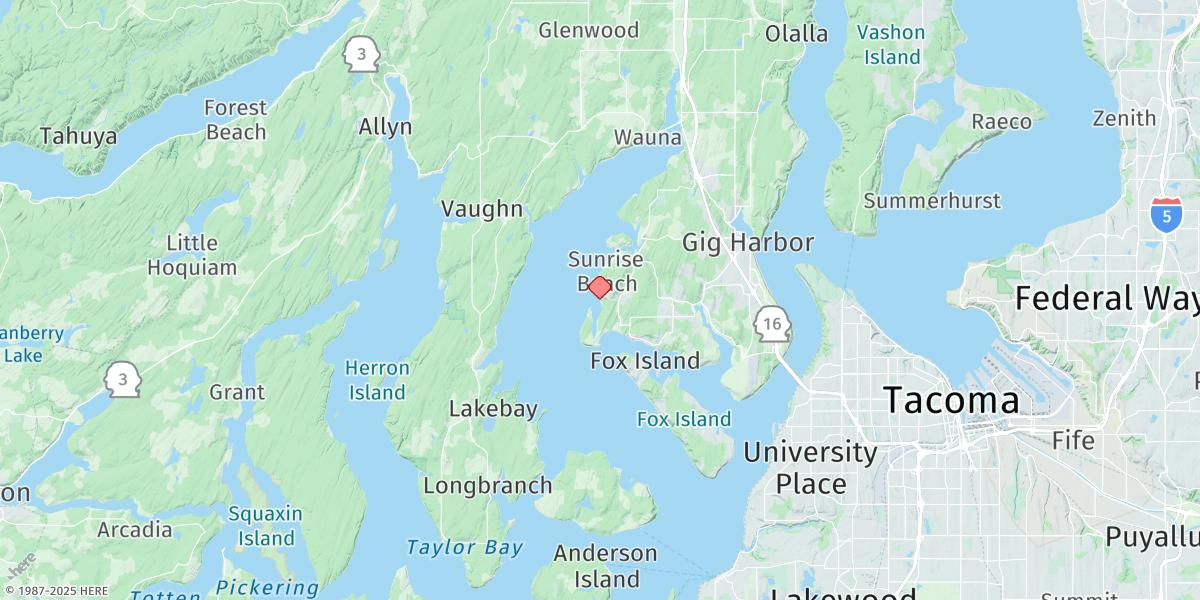 Map of Horsehead Bay, Carr Inlet