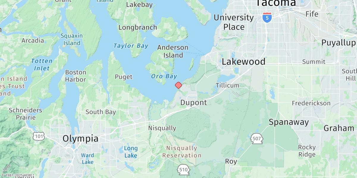 Map of Dupont Wharf, Nisqually Reach