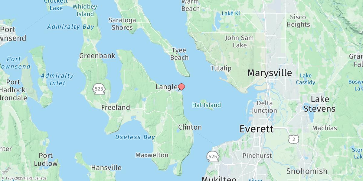 Map of Sandy Point, Whidbey Island