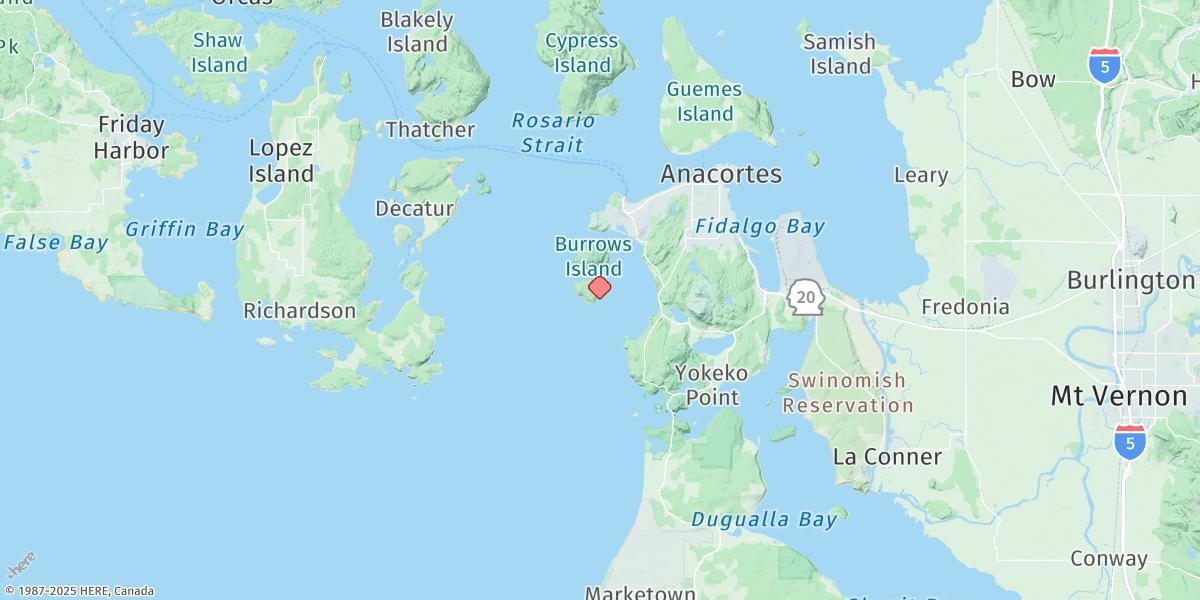 Map of Burrows Bay (Allan Island)