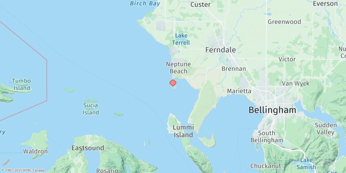 Map of Sandy Point, Lummi Bay