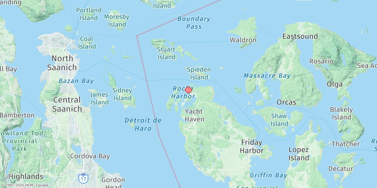 Map of Roche Harbor, San Juan Island