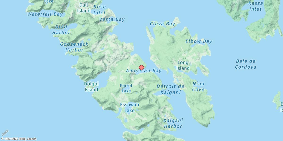 Map of American Bay, Kaigani Strait