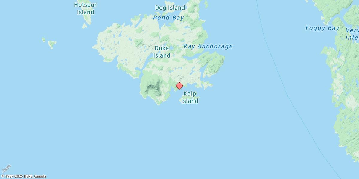 Map of Kelp Island Passage, Duke Island