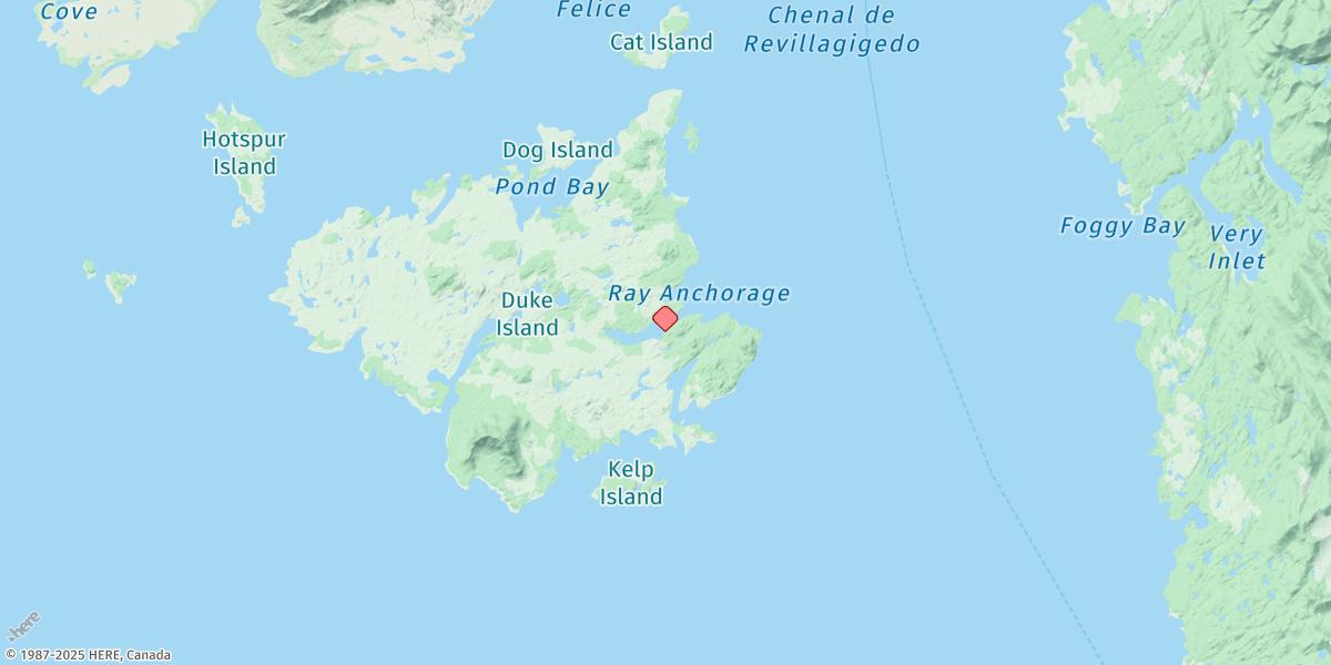 Map of Morse Cove, Duke Island