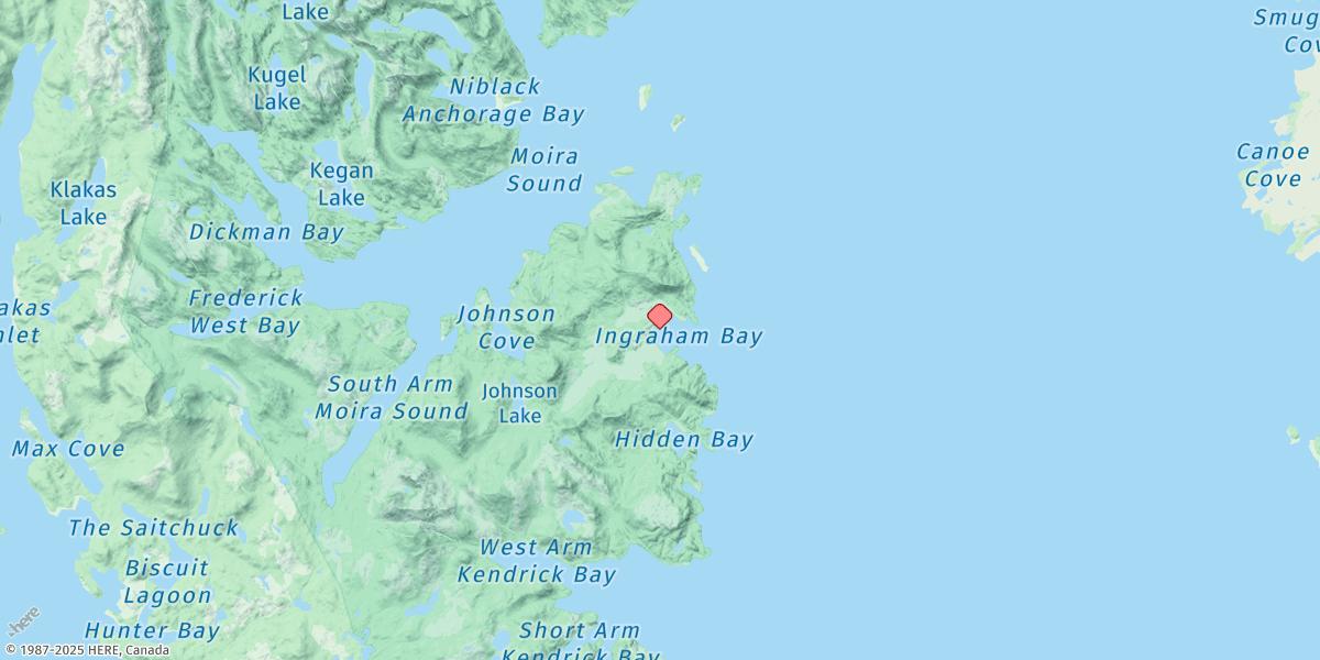 Map of Ingraham Bay, Prince Of Wales Island