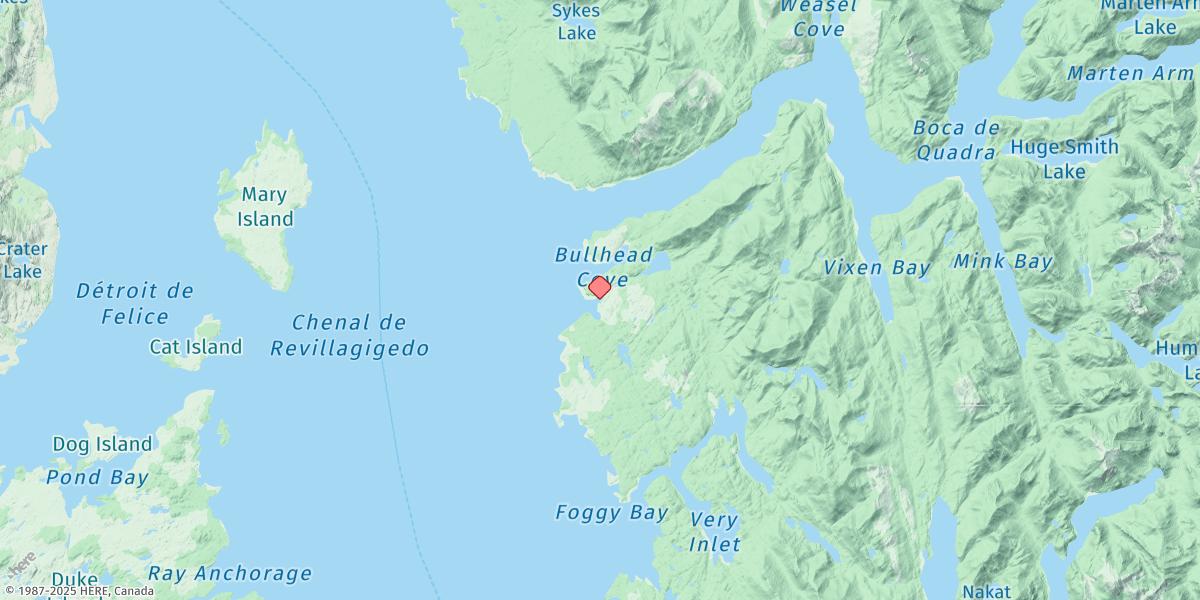 Map of Kah Shakes Cove