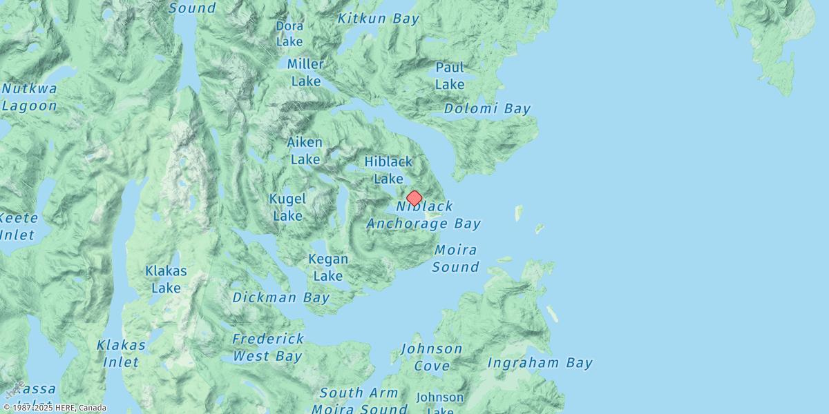 Map of Niblack Anchorage, Moira Sound
