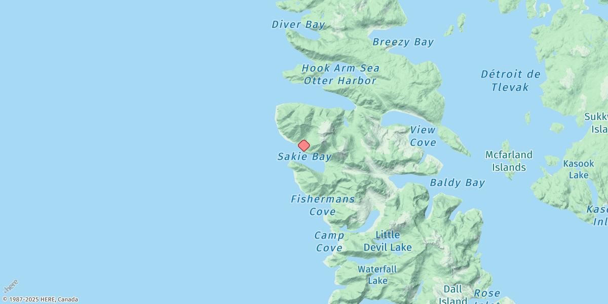Map of Sakie Bay