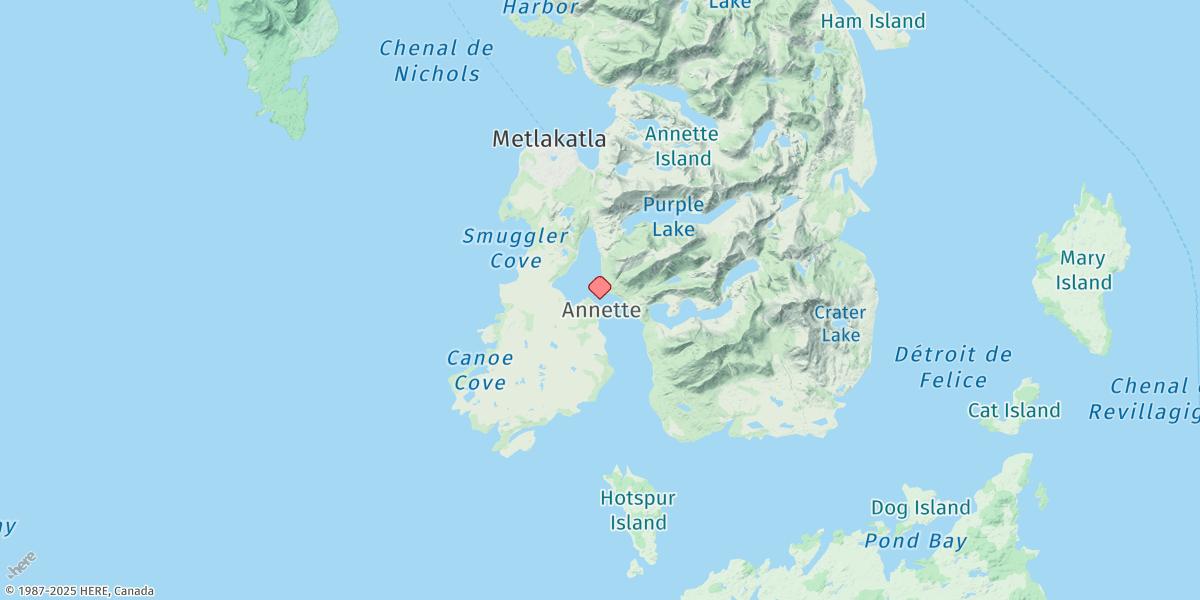 Map of Tamgas Harbor, Annette Island