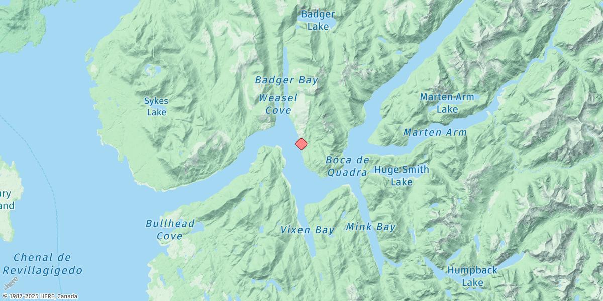 Map of Boca De Quadra