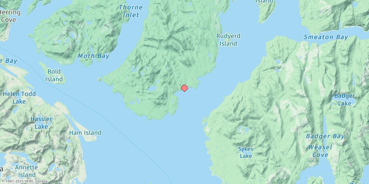 Map of Alva Bay, Revillagigedo Island