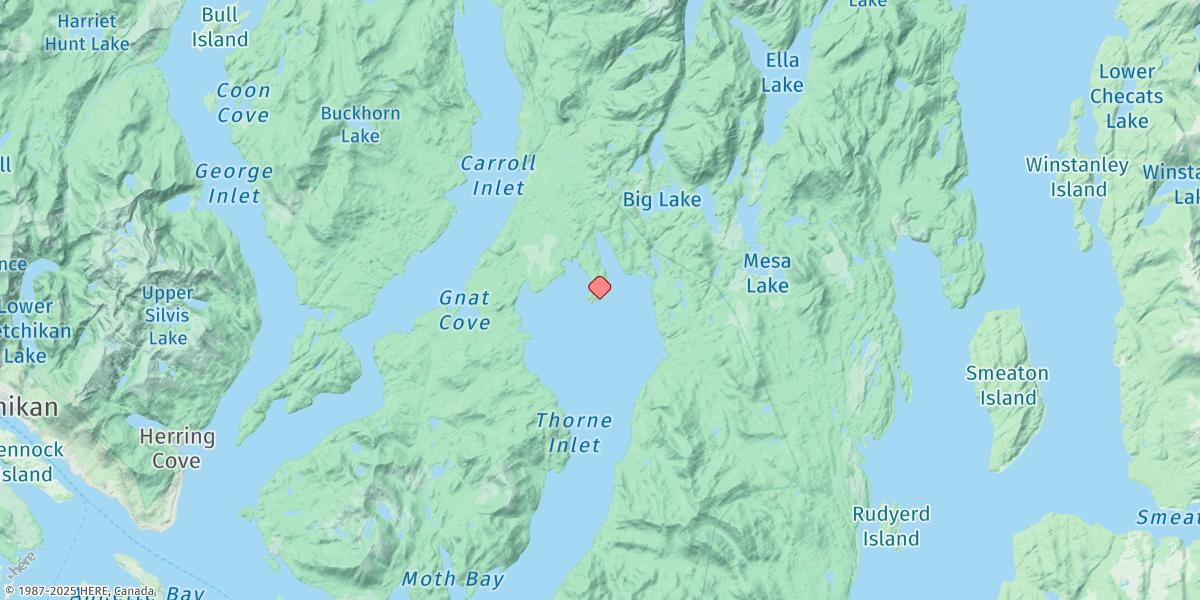 Map of Mop Point, Thorne Arm