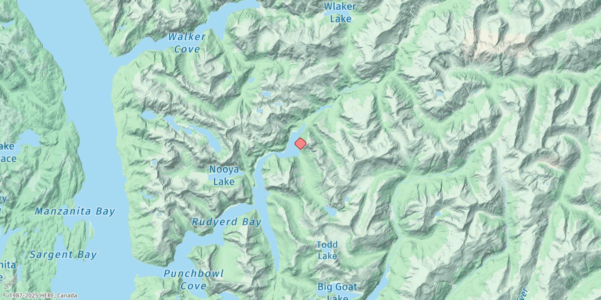 Map of Rudyerd Bay