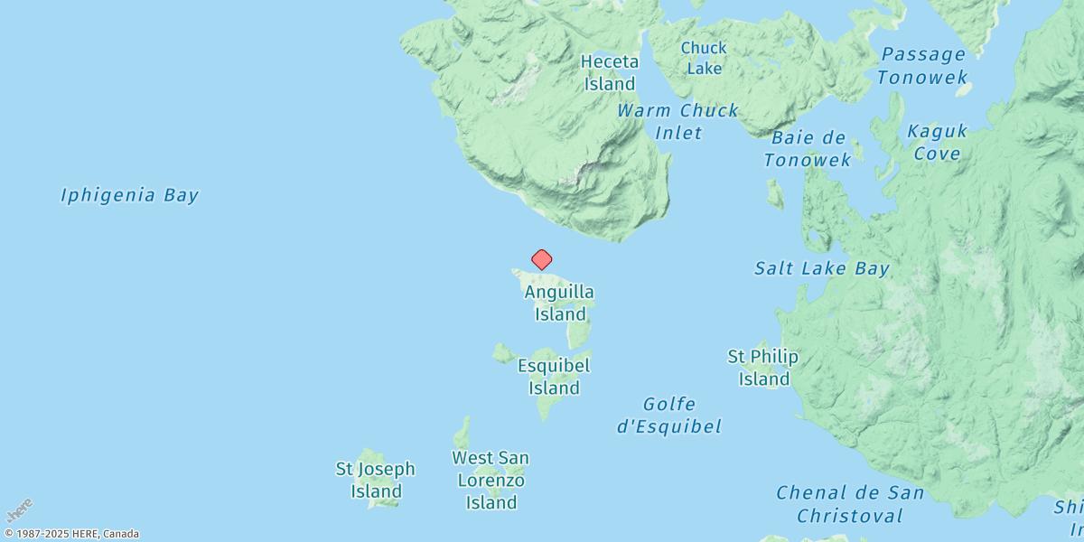 Map of Anguilla Island
