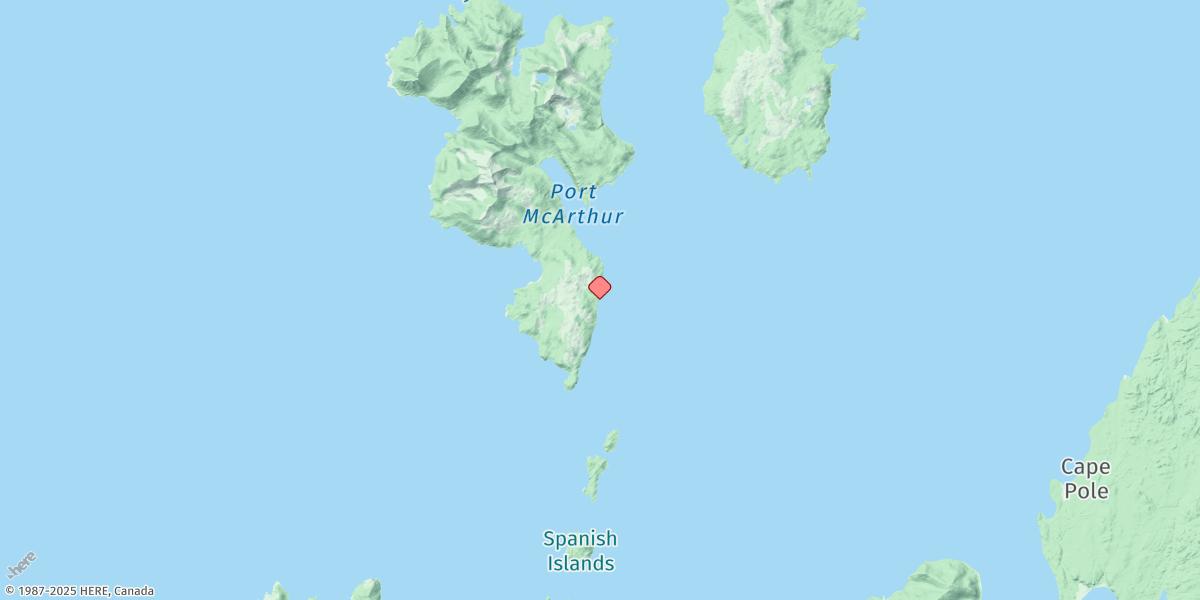 Map of Affleck Canal Entrance, Kuiu Island