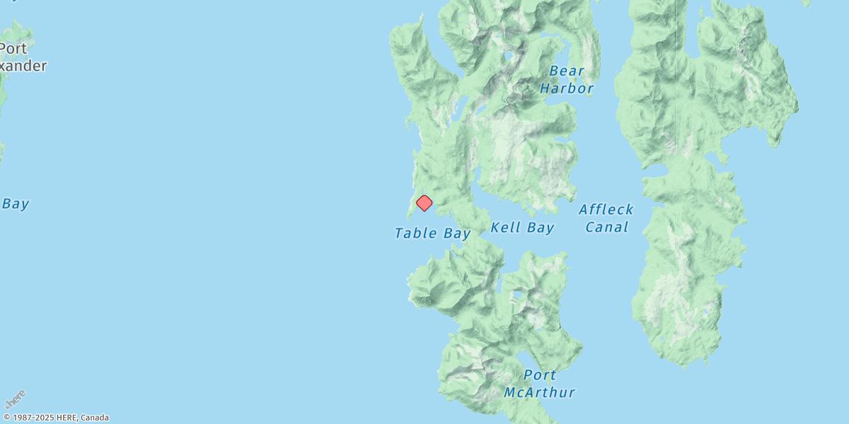 Map of Table Bay, Kuiu Island